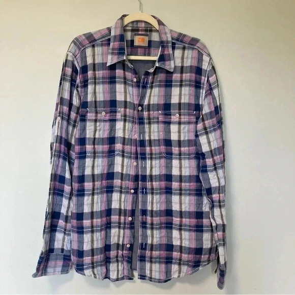 BOSS  ORANGE plaid button down shirt - Picture 1 of 7